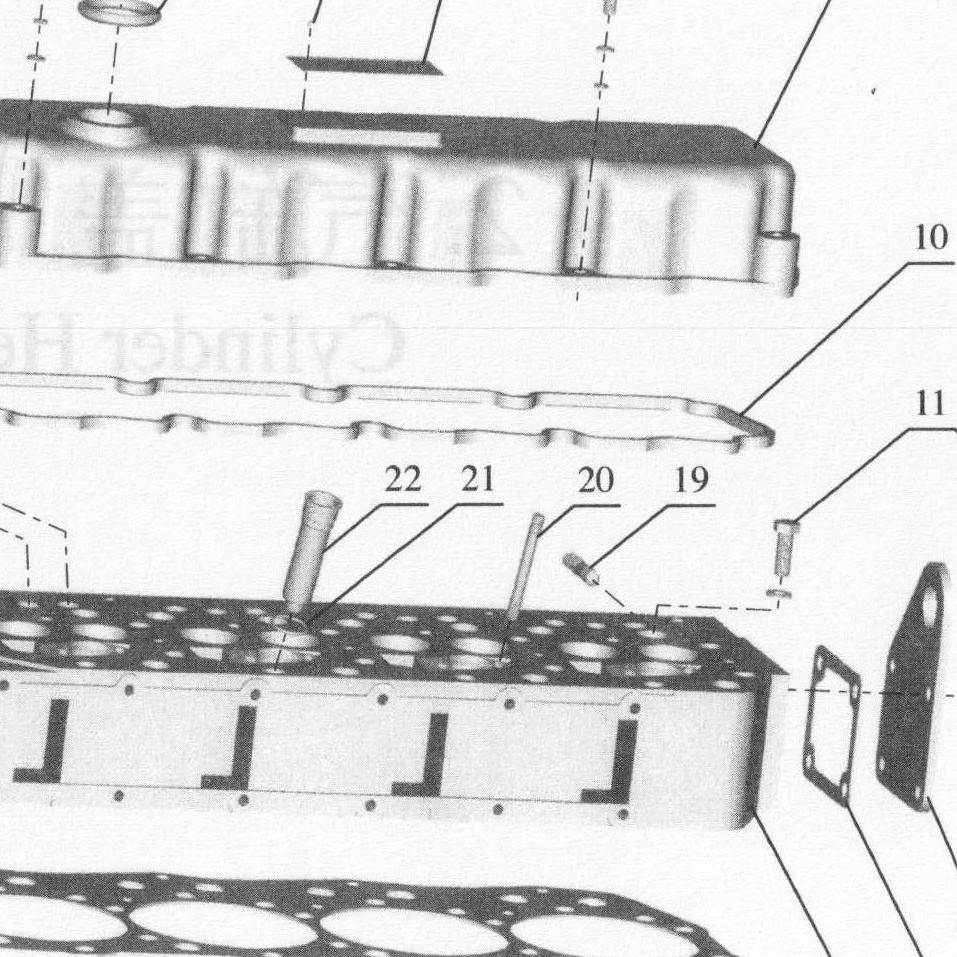 Стакан форсунки CA4110 FOTON (Фотон) 1089 5121 С6110 — положение на схеме Головка блока цилиндров