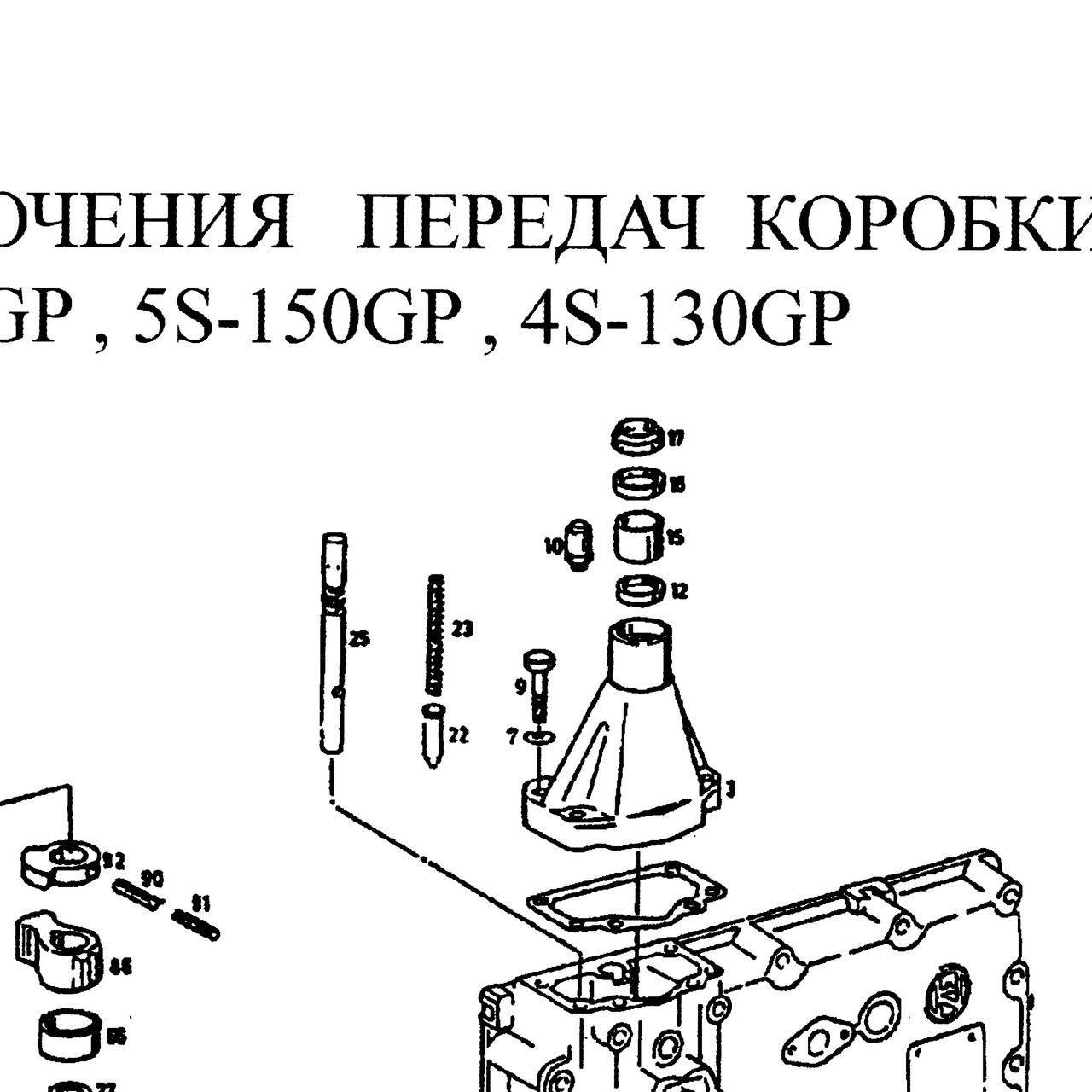 Деталь по артикулу 0732612004 — положение на схеме Механизм переключения передач  HOWO (Хово) · HOWO · 5s-111GP 5S150GP 4s-130P