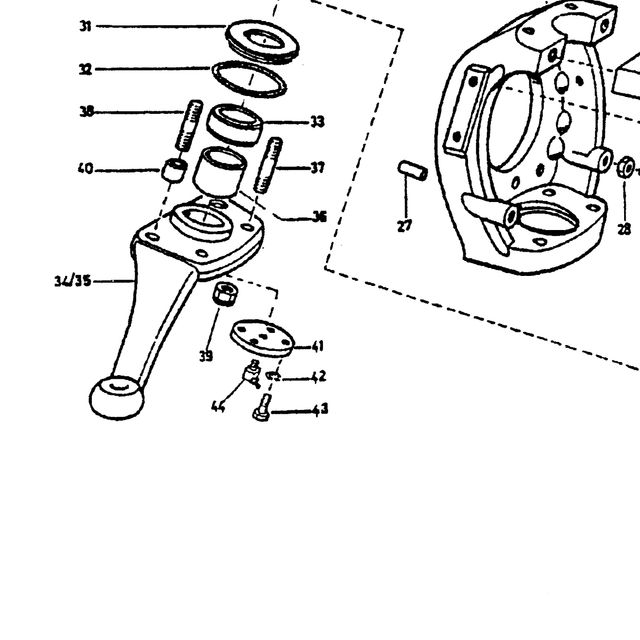 Болт шестигранный — положение на схеме Кулак поворотный переднего моста 6х6
