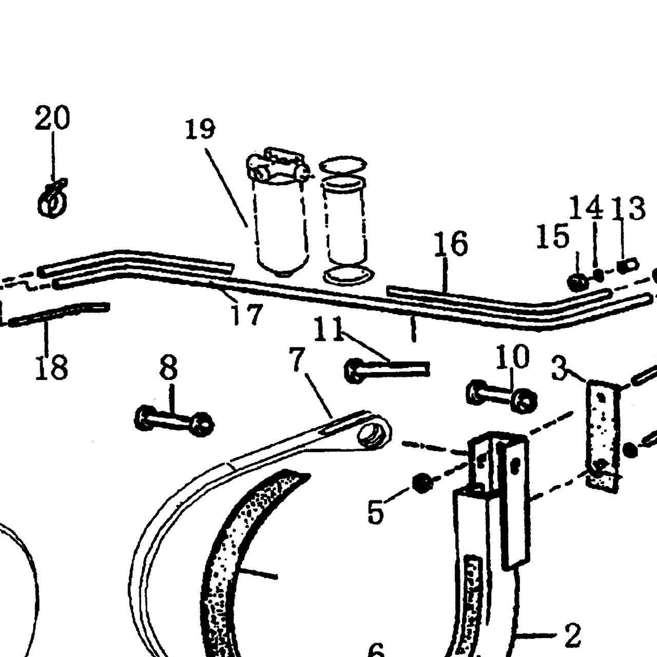 болт — положение на схеме Топливный бак 350L-380L