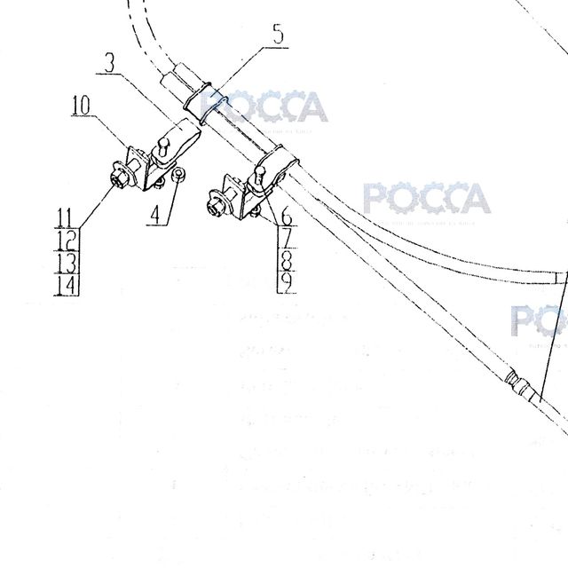 Шайба FAW J6L OE — положение на схеме Троса КПП.
