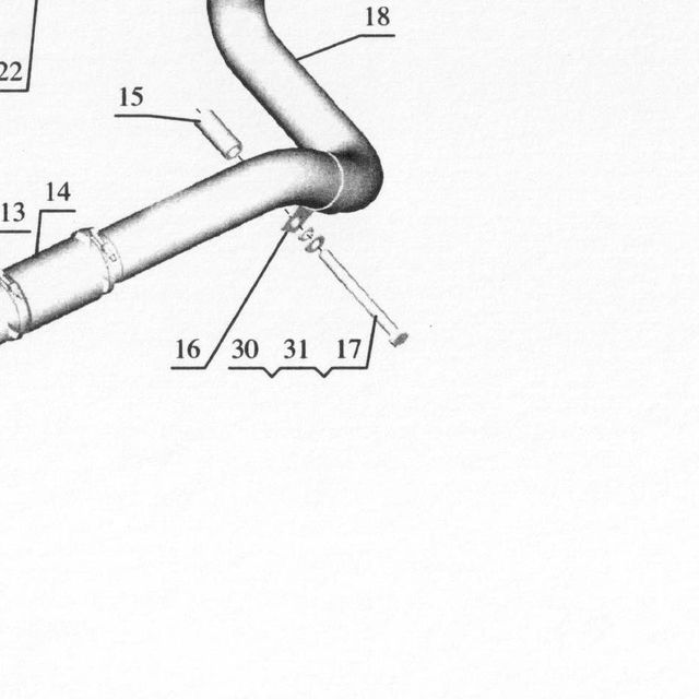 Болт с шестигранной головкой — положение на схеме Впускной и выпускной коллектора