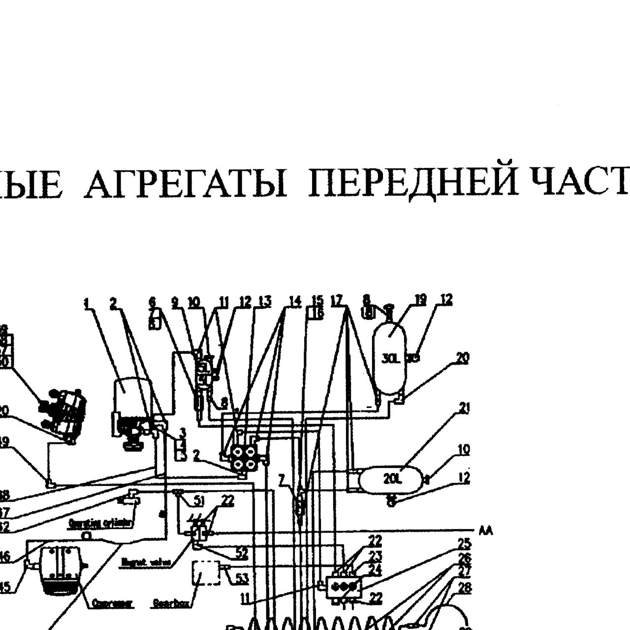 форсунка — положение на схеме Передняя тормозная система.