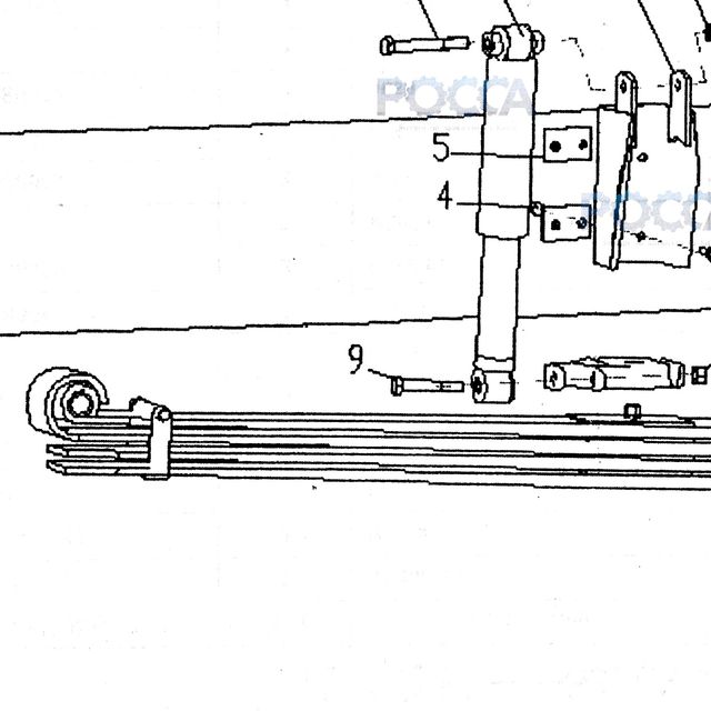 Болт крепления амортизатора M16*100*1.5 (Q151B16100) — положение на схеме Подвеска передняя, амортизатор