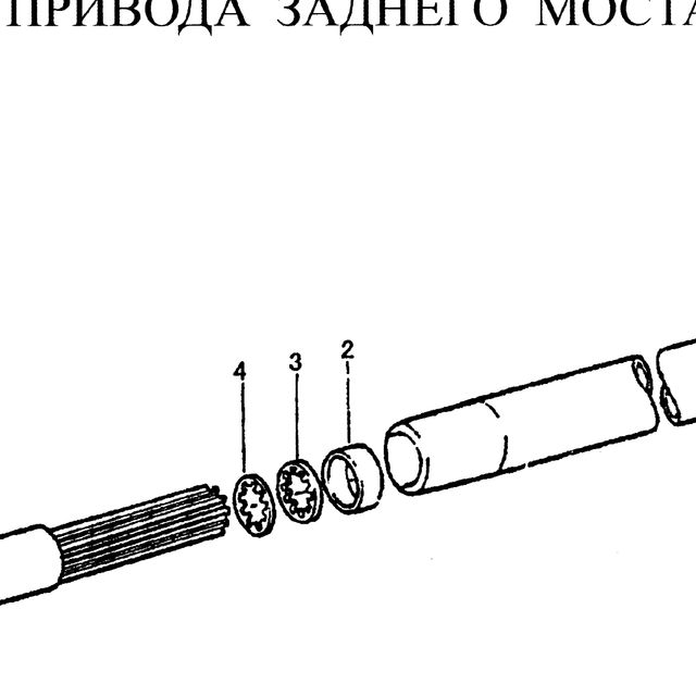 пылеотбойное кольцо — положение на схеме Кардан заднего моста