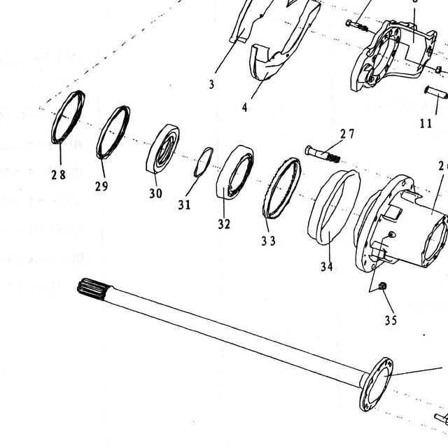 Подшипник ступицы задней STEYR HOWO FOTON SHAANXI 190003326067 (внутр) 110x200x41 — положение на схеме полуось ступица барабан