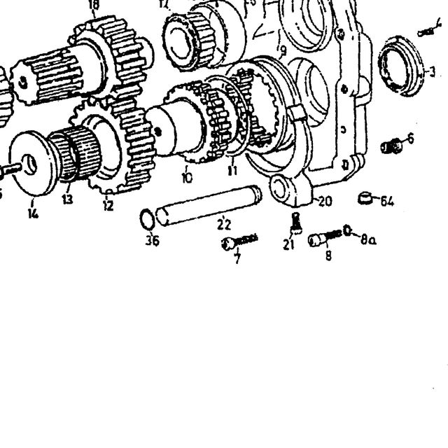 Вал вилки КОМ SHACMAN F2000 QH50-4211305 ORIGINAL — положение на схеме Механизм отбора мощности