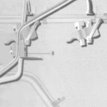 Зажимная пластина для цилиндров 1 и 2 — положение на схеме Трубки ТНВД
