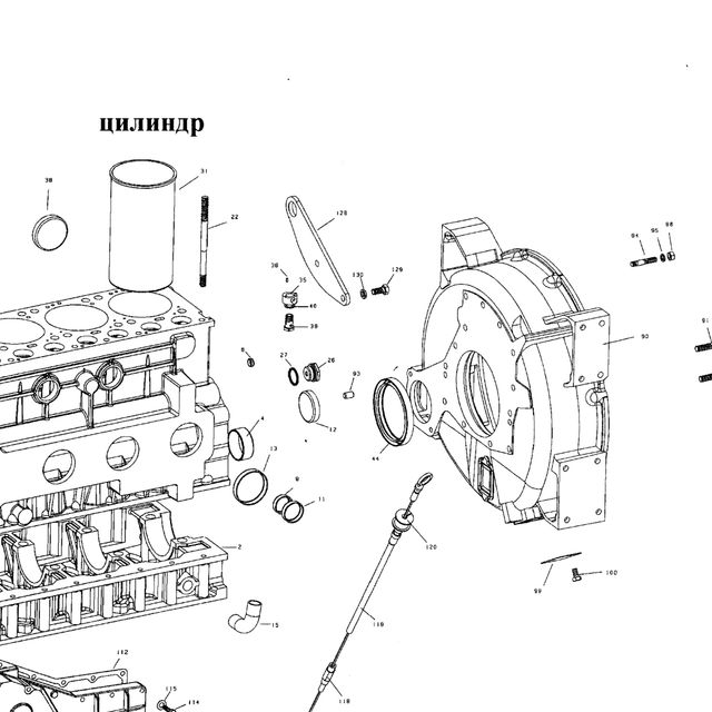 подкладка — положение на схеме Блок цилиндров. Крышка лобовины.WD615 Евро-3