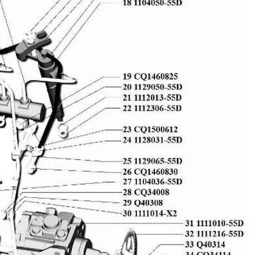 Болт — положение на схеме Система питания